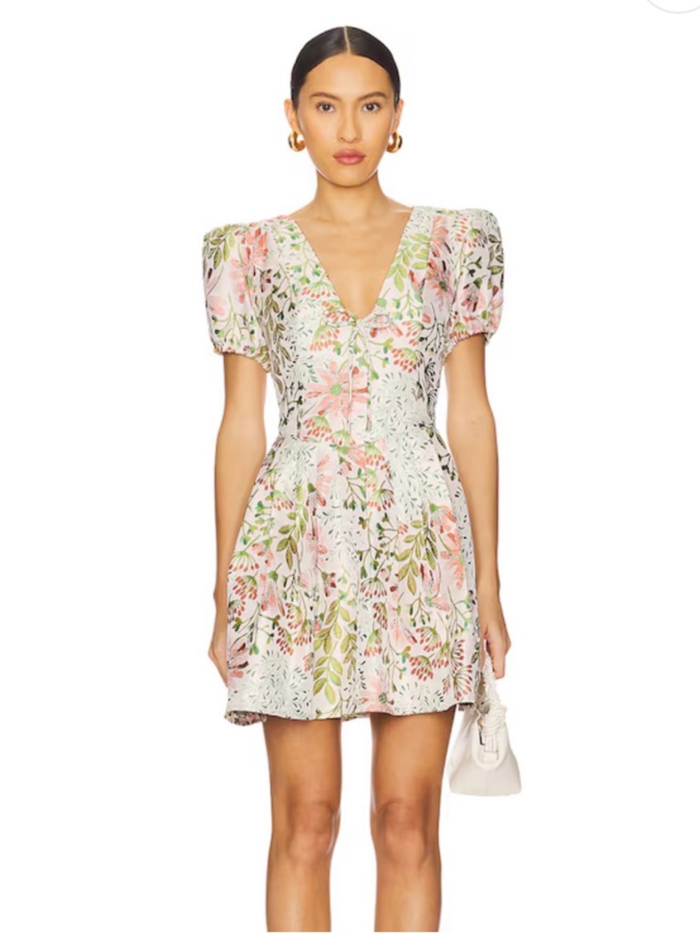 ELIATT Calaantha Puff Sleeve Mini Dress in Multi